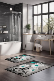 Mijölnir Juego de 2 Alfombrillas de Baño Multicolor CT-5378